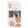 Thank You Orange Autumn Fall Blooms Wedding Photo Picture Card