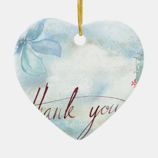 thank you double sided heart ceramic christmas ornament thank you double sided heart ceramic christmas ornament