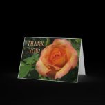 Thank You Peach Rose Card