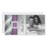 Thank You Photocard Jewel Damask Silver Purple Photo Card