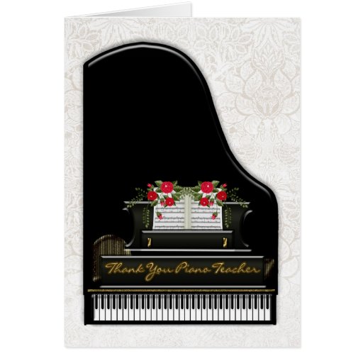 Thank You Piano Teacher Greeting Card Zazzle