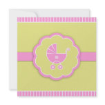 Thank You Pink Baby Shower Flat Card Custom Announcements