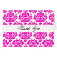 Thank you,pink damask cards