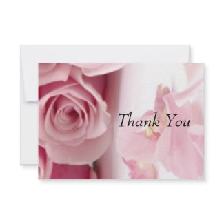 Thank You Pink Flowers Invite