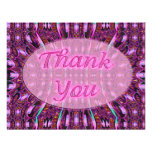 Thank You pink purple invitations
