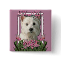 Thank You - Pink Tulips - West Highland Terrier