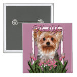 Thank You - Pink Tulips - Yorkshire Terrier