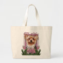 Thank You - Pink Tulips - Yorkshire Terrier Canvas Bag