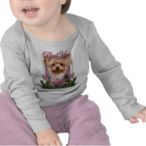 Thank You - Pink Tulips - Yorkshire Terrier T Shirt