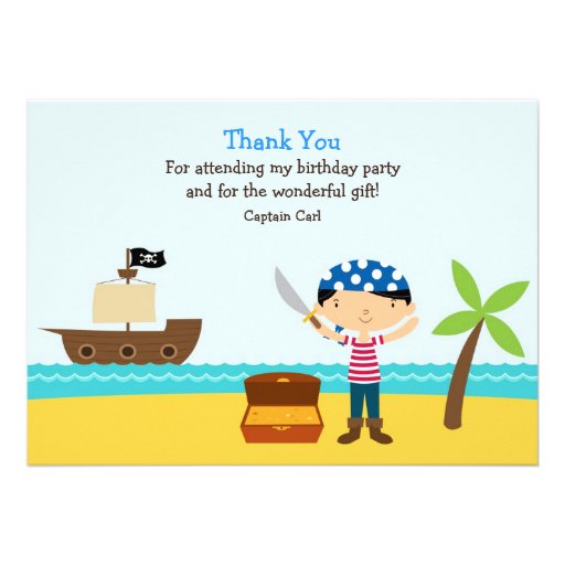 Thank You Pirate Flat Card