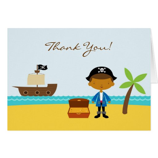 Thank You Pirate Folded Card Zazzle