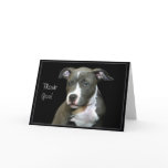 Thank You Pitbull Puppy Greeting Card