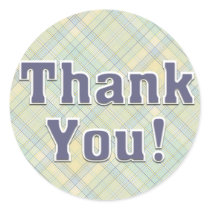 Thank You Plaid Sticker