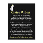 Thank you poem for wedding day guests postcards