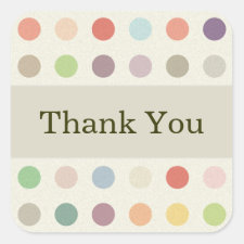 Thank You Polka Dots Sticker