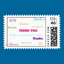 Thank You Postage Stamp stamps