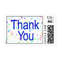 Thank You Postage with Streamers stamps