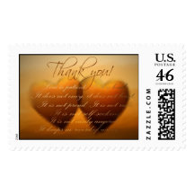 Thank You Postage with two hearts!