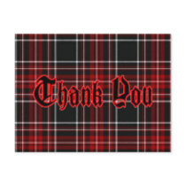 Thank You Postcard - Red Plaid*