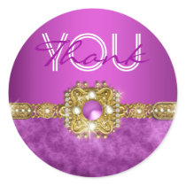 Thank you purple gold hollywood sticker