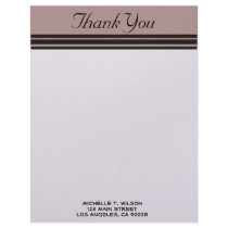 Thank you purple with black letterhead