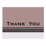 Thank you purple with black stripes postcards