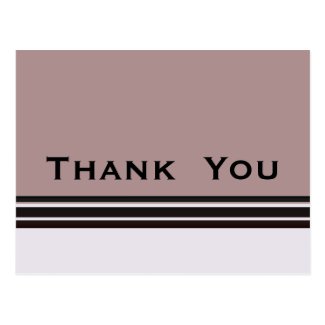 Thank you purple with black stripes postcard