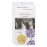 Thank You Purple Yellow Flower Wedding Photo Card