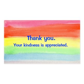 Thank you, rainbow colored, tag cards profilecard