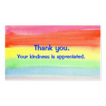 Thank you, rainbow colored, tag cards business card template
