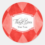 Thank You Red Harlequin Diamonds Sticker stickers