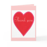 Thank you, red heart painting, card cards