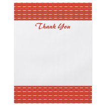 Thank You Red pattern Flyers