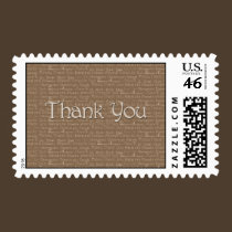 Thank You Sepia Postage Stamp