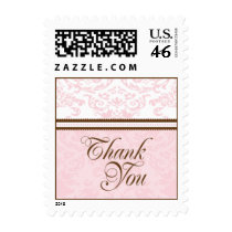 Thank You Small Postage-Blush & Brown postage