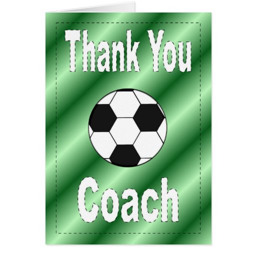 Thank You Soccer Coach Card Zazzle