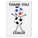 Thank You Soccer Coach Greeting Cards