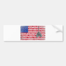 Thank You Soldier Dog Tags Bumper Stickers