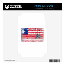 Thank You Soldier Dog Tags iPhone 3 Skin