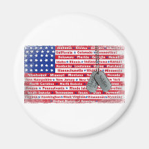 Thank You Soldier Dog Tags Magnets