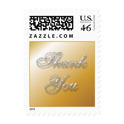 Thank You Sparkle Gold Stamp