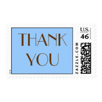 THANK YOU Stamp blue/brown by bonnievoyage THANK YOU Stamp blue/brown