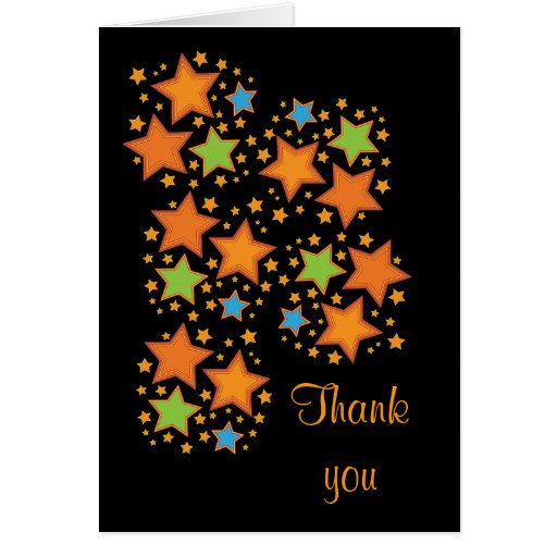"Thank you" Star Design Card | Zazzle
