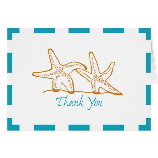 Thank You Starfish Greeting Card