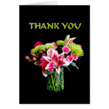 Thank You, Stargazer Lily Bouquet Cards