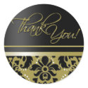 Thank You Sticker (Chaucer/black gold)