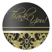 Thank You Sticker (Chaucer/black gold) by Special_Occasions Thank You Sticker (Chaucer/black gold)