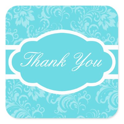 Thank You Sticker (Sophisticated Teal)