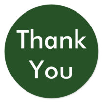 Thank You Stickers on Dark Green Background stickers