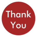 Thank You Stickers on Red Background sticker